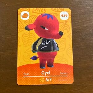 Animal Crossing Cyd Amiibo Card #429